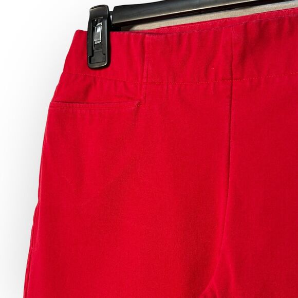Talbots Heritage Ankle Pants Women Size 4 Red Pocket Stretch Cotton - Picture 5 of 12